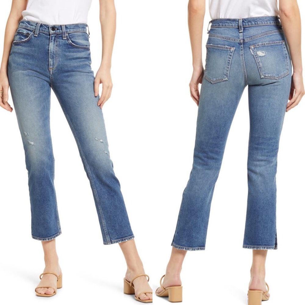 ASKK NY High Waist Ankle Straight Leg Jeans